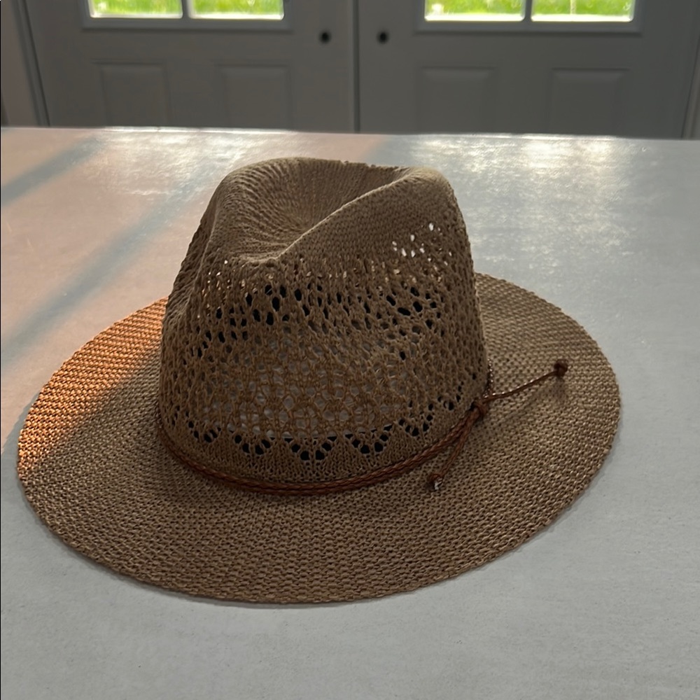 Francesca's Collections Tan Woven Sun Hat